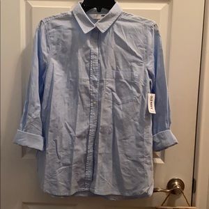 NWT Ladies Old Navy Oxford Blue Shirt Medium